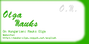 olga mauks business card